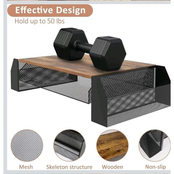 Trwcrt Metal Desk Monitor Stand Riser with Drawer and Pen Holder for... - Picture 5 of 7